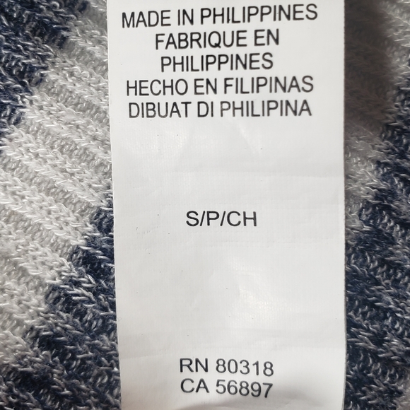 Lucky Brand Cloud Jersey Rib Stripe Mock Neck Shirt Size Small - Picture 5 of 12